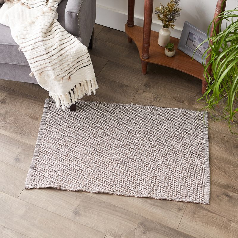 Design Imports Miniature Diamonds - Leather Brown - 2 X 3 Ft
