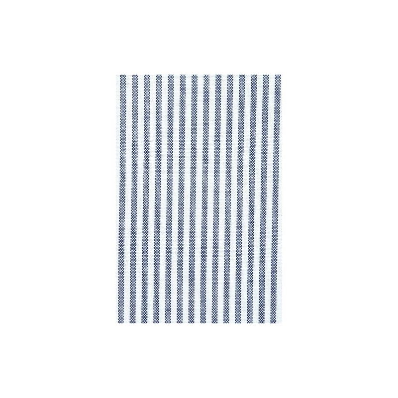Lands' End Cotton Oxford Stripe Bed Sheet Set - King - Deep Sea Navy Stripe