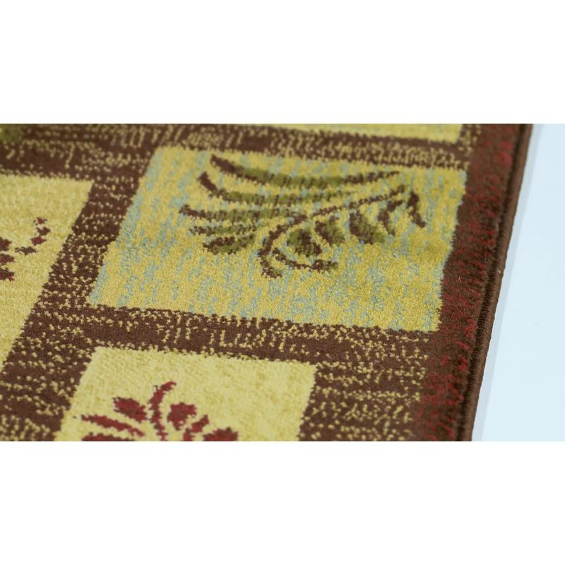 Lyndhurst LNH554 Power Loomed Area Rug - Brown/Multi - 6'7"x6'7" - Safavieh