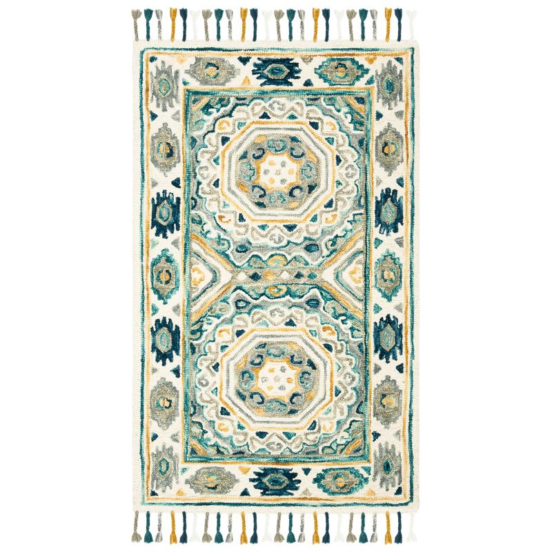 Aspen APN251 Hand Tufted Area Rug - Ivory/Charcoal - 3' X 5' - Safavieh.