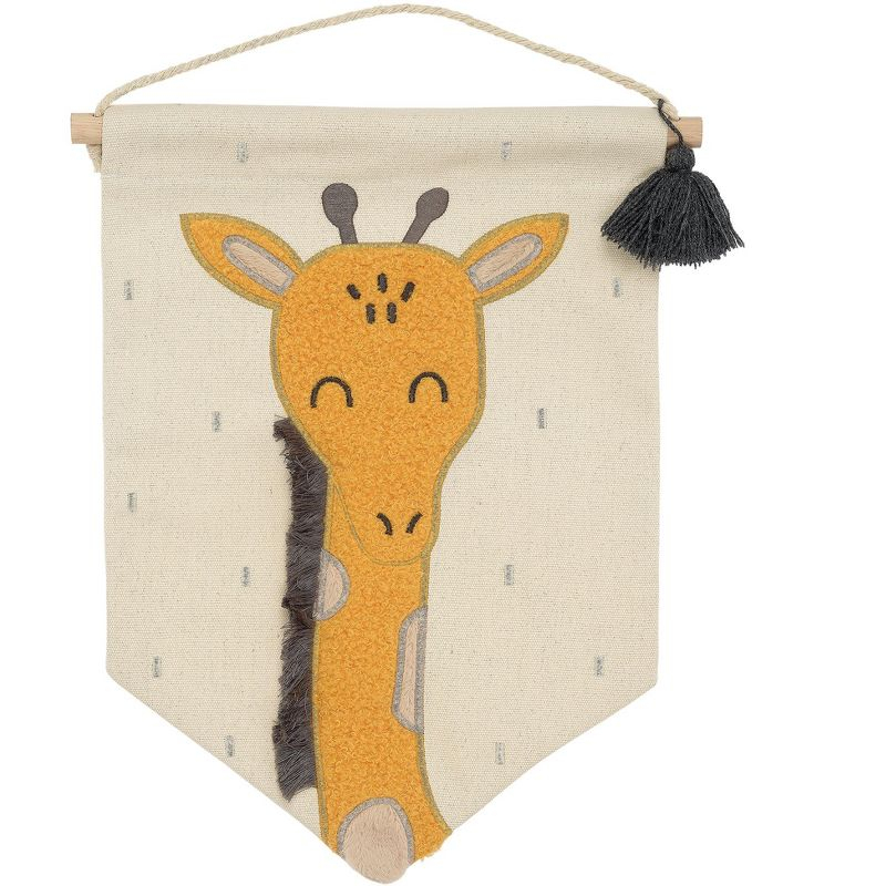 Lambs & Ivy Giraffe Canvas Banner Nursery Wall Art / Wall Hanging - Yellow