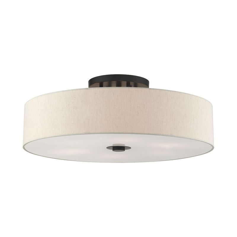 Livex Lighting Meridian 6 - Light Semi-Flush Mount in  English Bronze