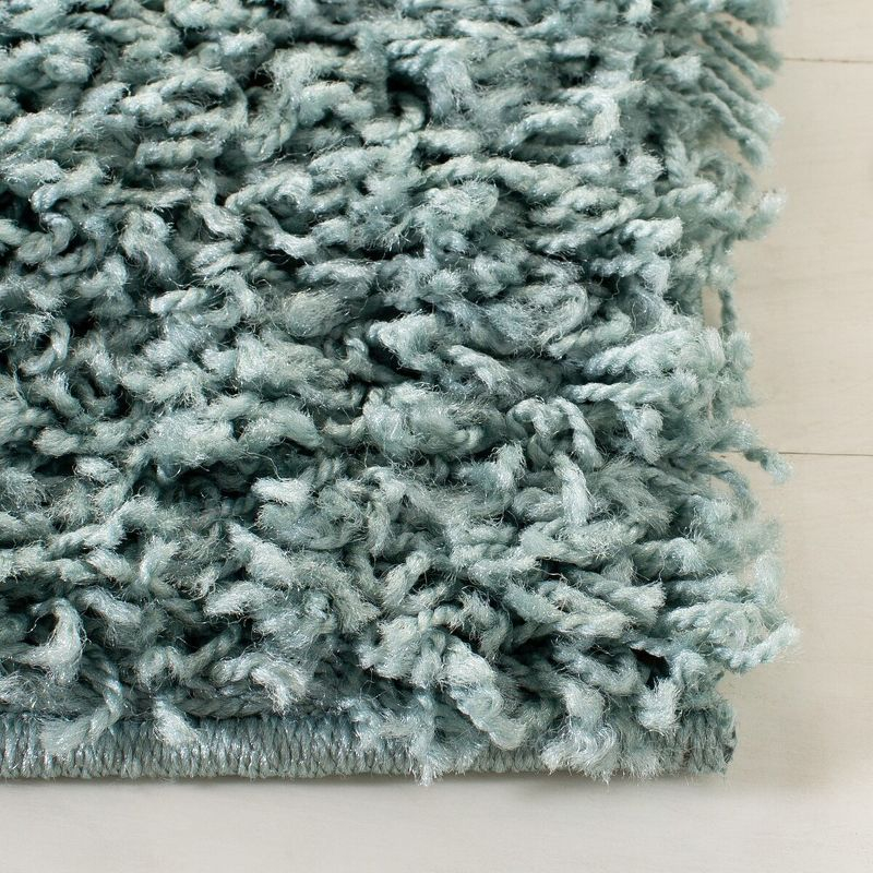 Athens Shag SGA119 Power Loomed Indoor Area Rug - Seafoam - 6'7"x6'7" - Safavieh