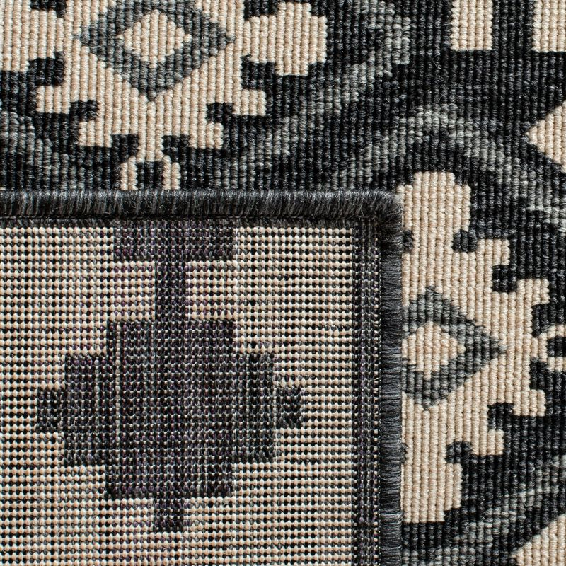 Veranda VER099 Power Loomed Indoor/Outdoor Area Rug - Ivory/Grey - 3'x3' - Safavieh.