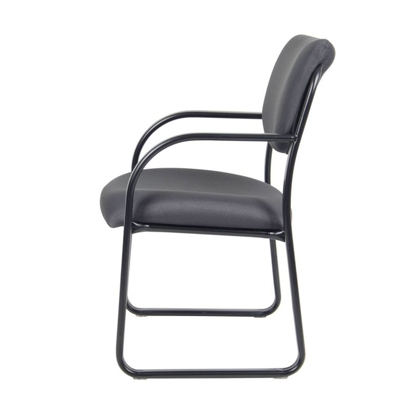 Sled Base Guest Chair Gray - Boss: Sturdy Metal Frame, Padded Back & Seat, 275 lbs Capacity
