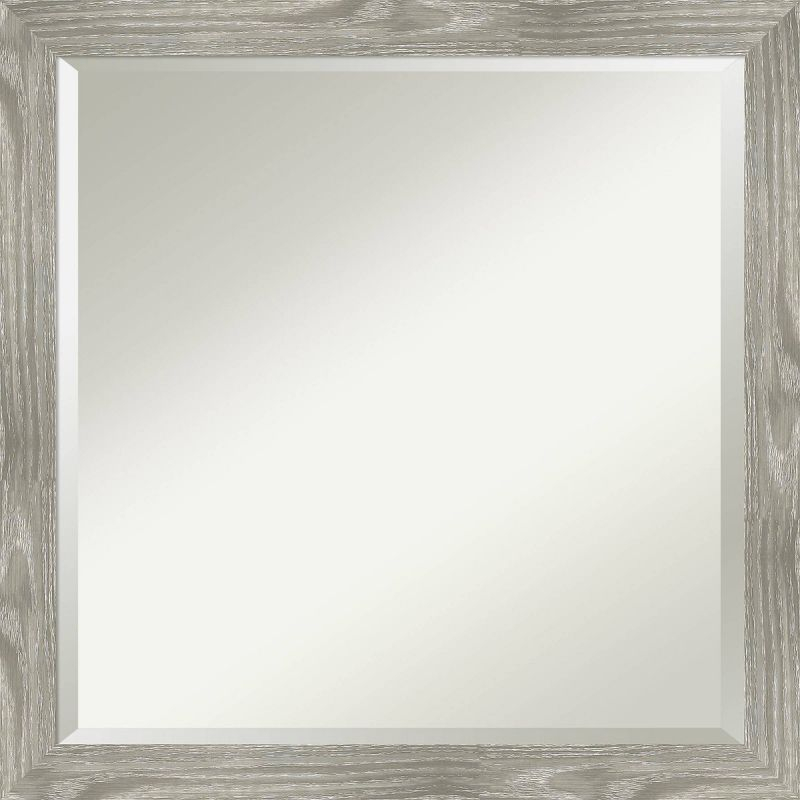 22" x 26" Dove Graywash Framed Bathroom Vanity Wall Mirror - Amanti Art: Modern, Beveled, Wood Frame