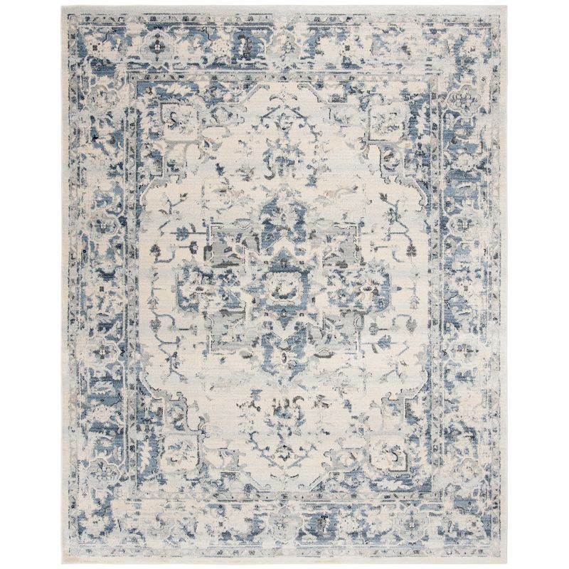 Charleston CHL411 Loomed Indoor Area Rug - Ivory/Navy - 8'x10' - Safavieh