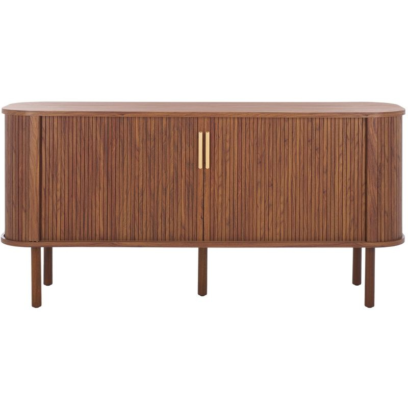 Tealla Sideboard/Media Stand - Walnut/Gold - Safavieh
