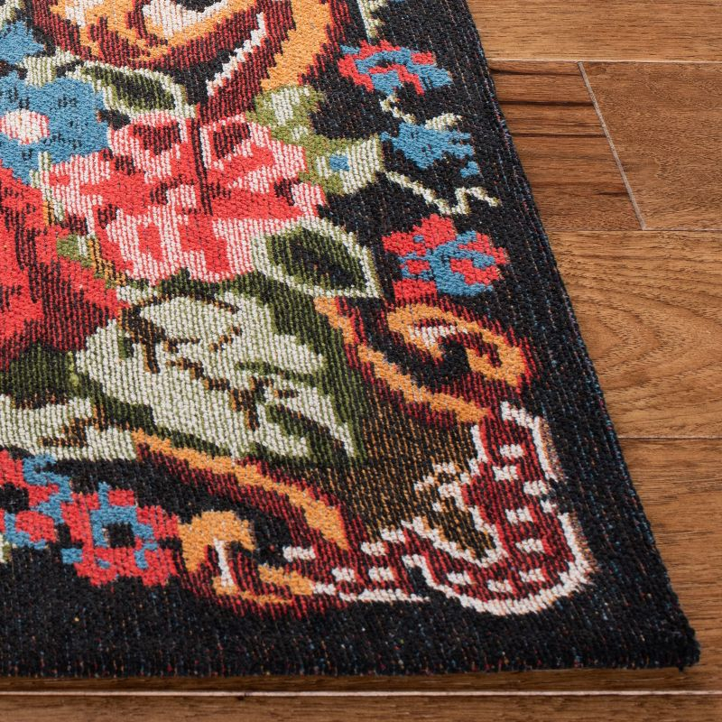 Classic Vintage CLV301 Power Loomed Runner Rug - Black/Multi - 2'3"x12' - Safavieh.