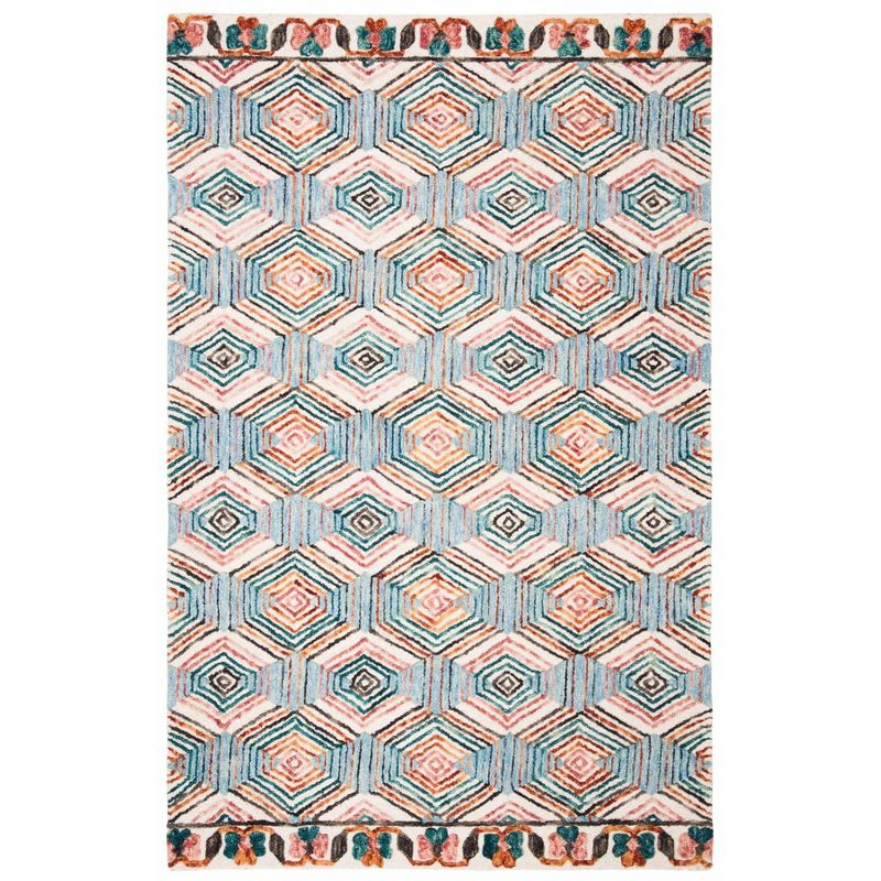 Trace TRC522 Hand Tufted Area Rug - Ivory/Light Blue - 4'x6' - Safavieh.