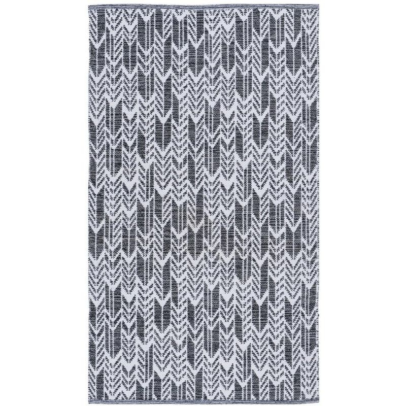 Montauk MTK609 Hand Woven Indoor Accent Rug - Black/Ivory - 3'x5' - Safavieh