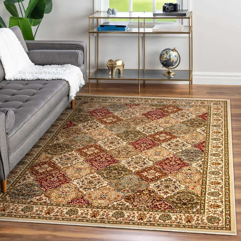 Well Woven Pyla Oriental Panel 10'11" x 15' Red Area Rug