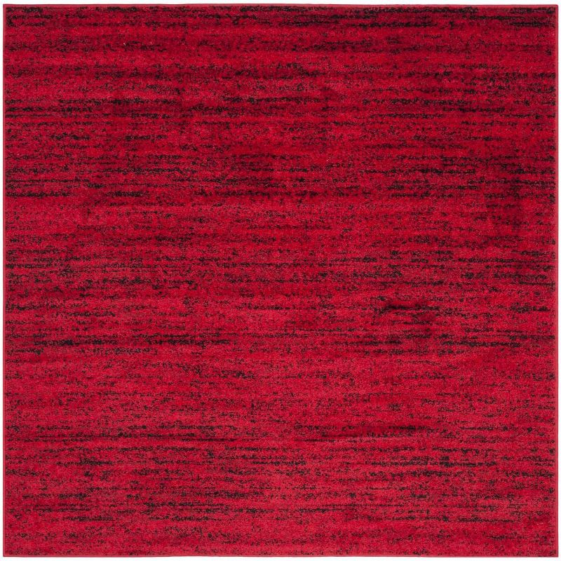 Adirondack ADR117 Machine Made Indoor Area Rug - Red/Black - 4'x4' - Safavieh