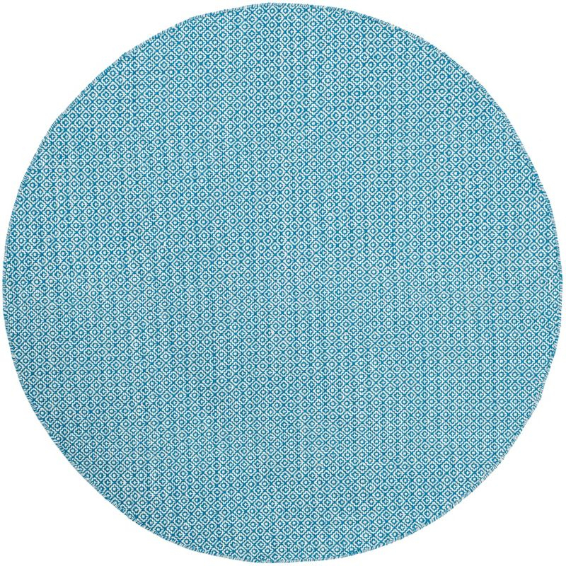 Montauk MTK717 Hand Woven Area Rug - Ivory/Blue - 6' Round - Safavieh.
