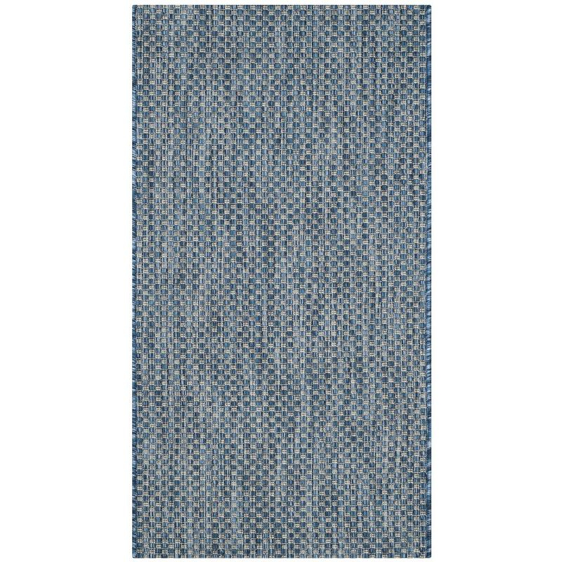 Courtyard CY8521 Power Loomed Indoor/Outdoor Accent Rug - Navy/Grey - 2'7"x5' - Safavieh.