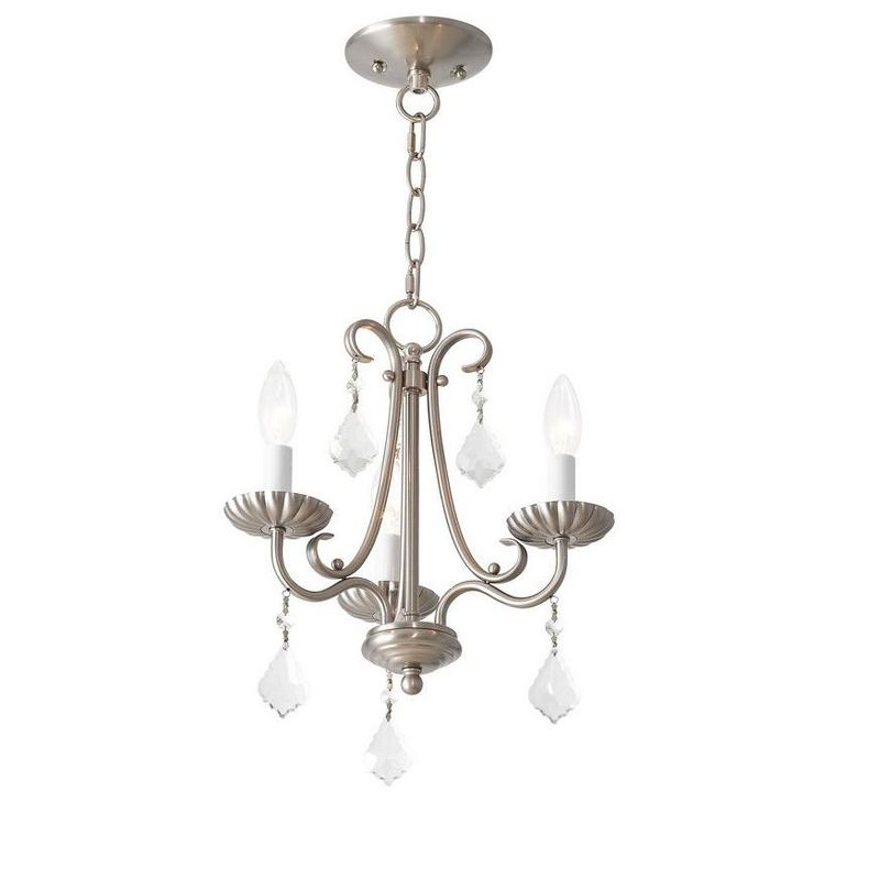 Livex Lighting Daphne 3 - Light Chandelier in  Brushed Nickel
