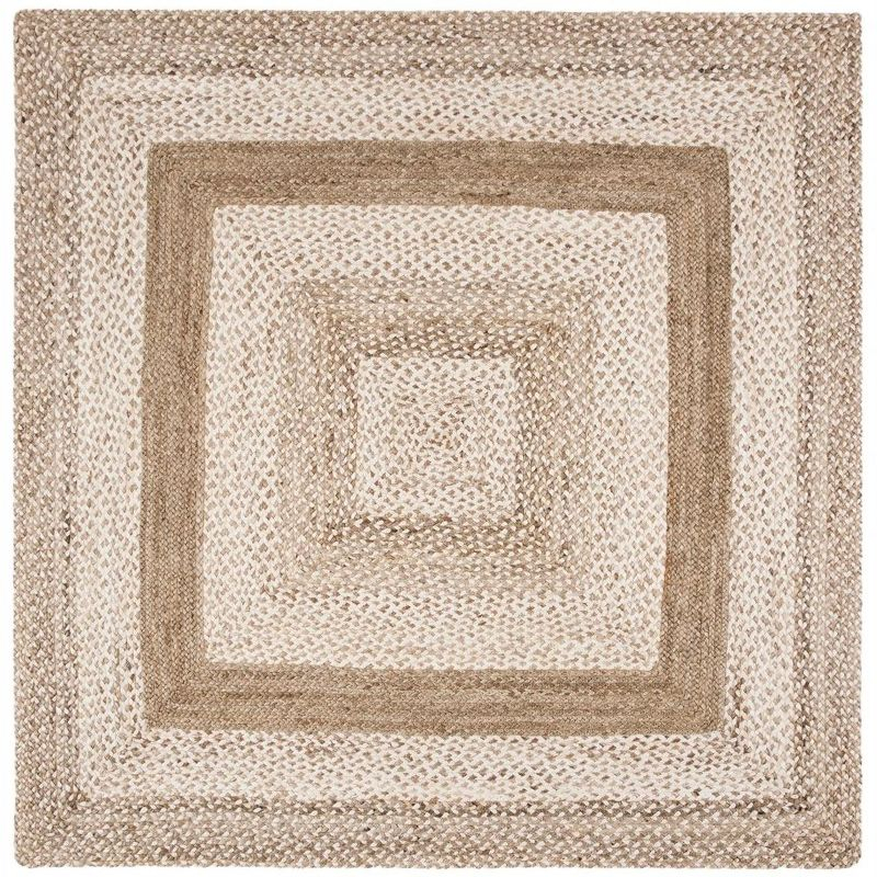 Natural Fiber NF884 Hand Woven Indoor Area Rug - Grey/Ivory - 6'x6' - Safavieh