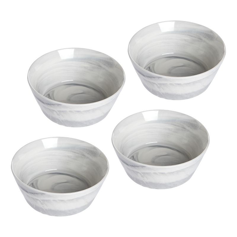 C&F Home Agate Ware Bowl Set Of 4 Swirl Design Farmhouse Decor Decoration 6 x 2.5 Inches.