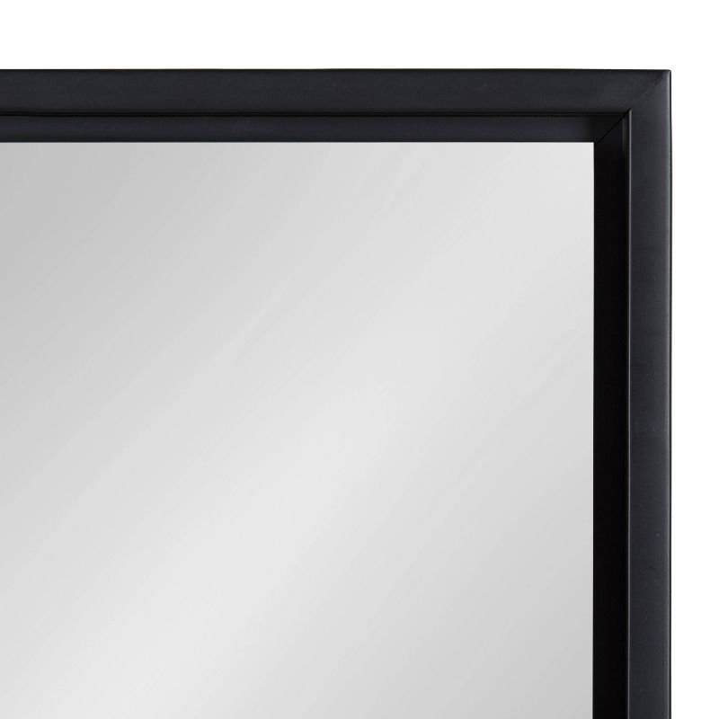 18" x 24" Evans Rectangle Wall Mirror Black - Kate & Laurel: Modern Vanity Decor, Wall Mount