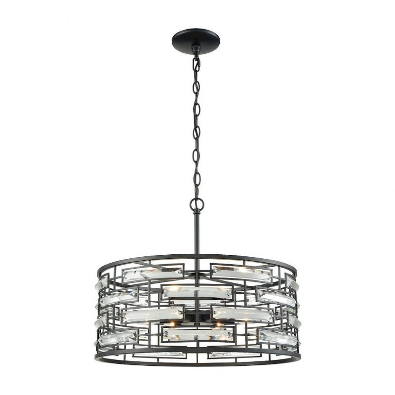 Elk Home Lineo 6 - Light Chandelier in  Matte Black