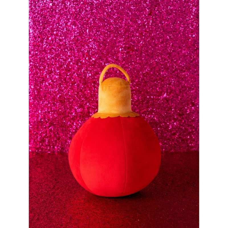 Shiraleah Red Christmas Ornament Bauble Pillow, Small