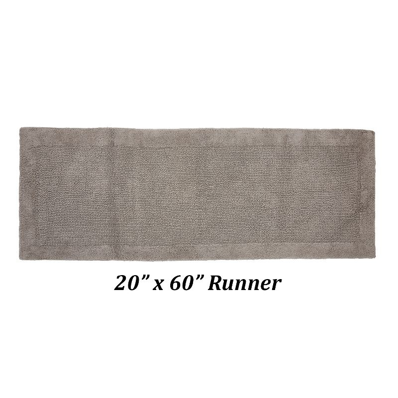 Better Trends Edge 100% Cotton Tufted Reversible Bath Rug 20" x 60" Runner - Beige