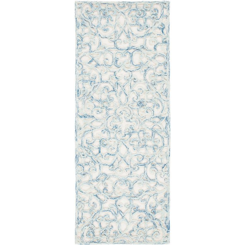 Trace TRC103 Hand Tufted Indoor Accent Rug - Blue/Ivory - 2'6"x4' - Safavieh