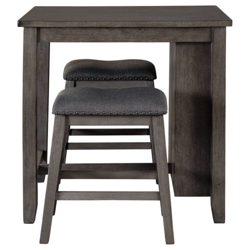 Set of 3 Caitbrook Counter Height Dining Table and Bar Stools Gray - Signature Design by Ashley