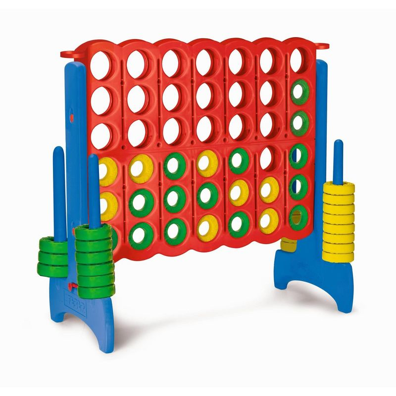 Feber Mega 4 In-Line Game (Primary Color) for Indoor or Outdoor Play