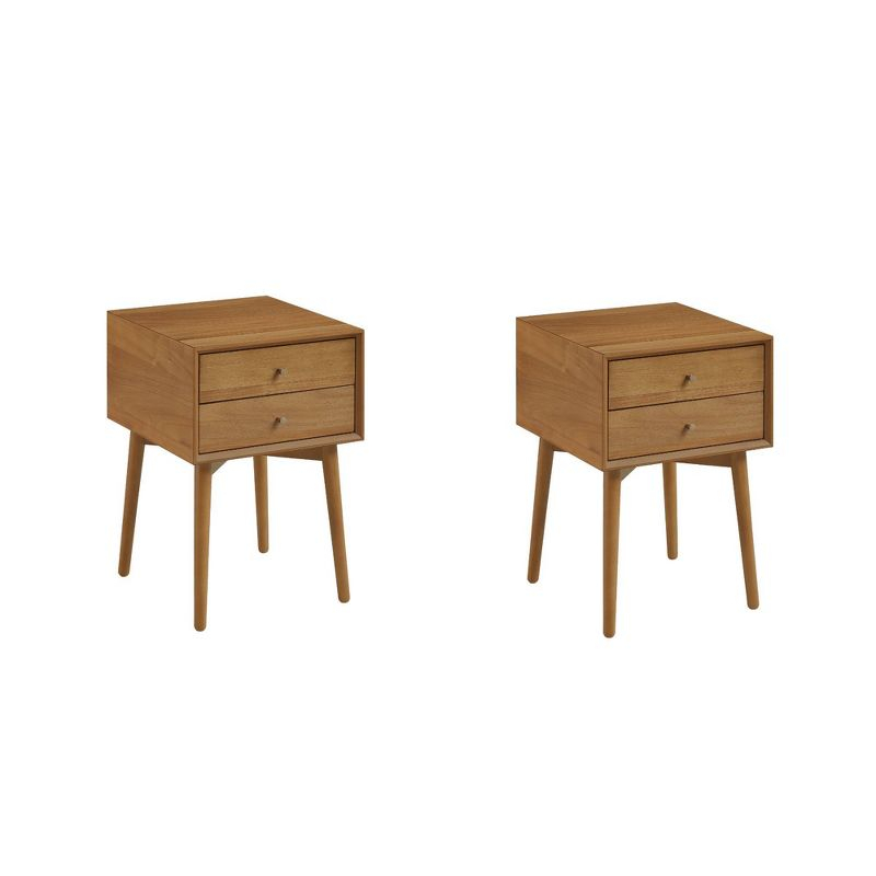 Nathan James Set of 2 Harper Nightstand Brown