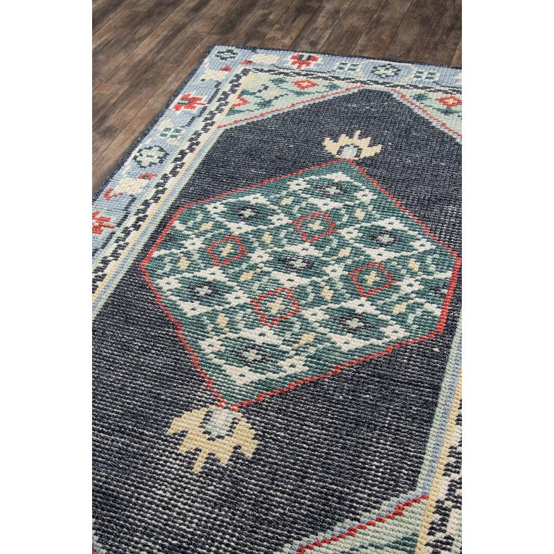 Momeni 2'x3' Ophelia Medallion Handknotted Accent Rug: Wool & Cotton, Low Pile, Classic Rectangle, Indoor Use