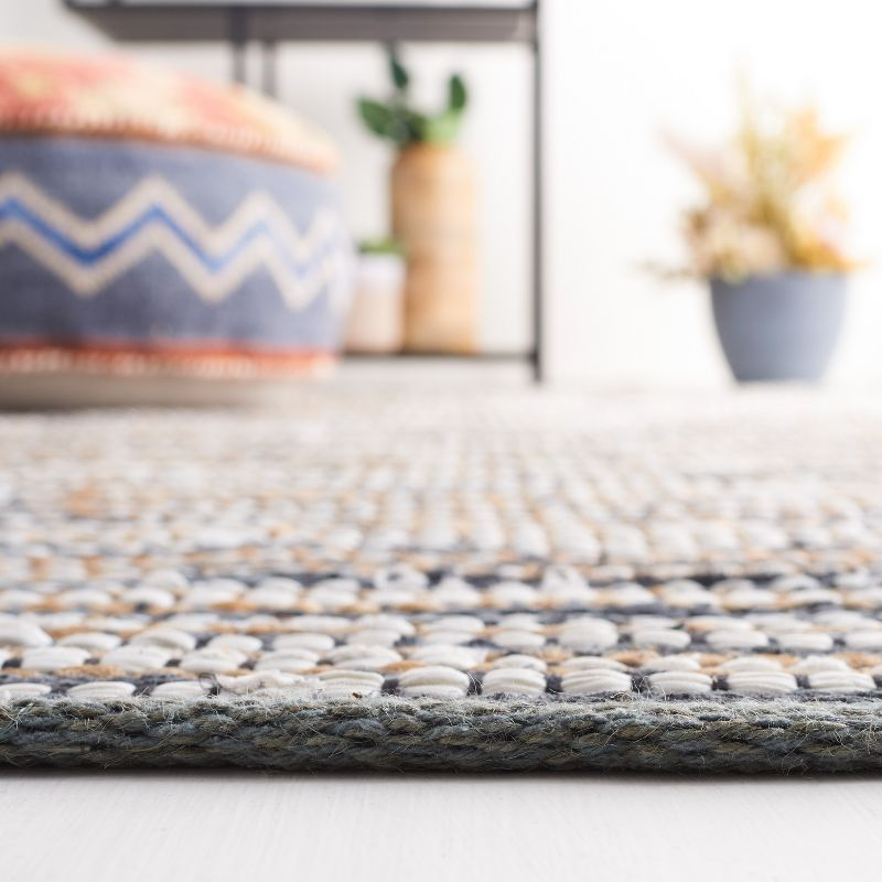 Vintage Leather VTL205 Hand Woven Area Rug - Dark Grey/Ivory - 3'x5' - Safavieh.