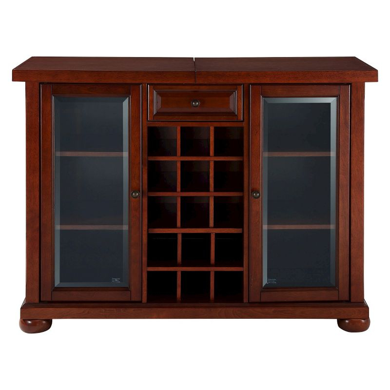 Crosley Alexandria Sliding Top Bar - Vintage Mahogany