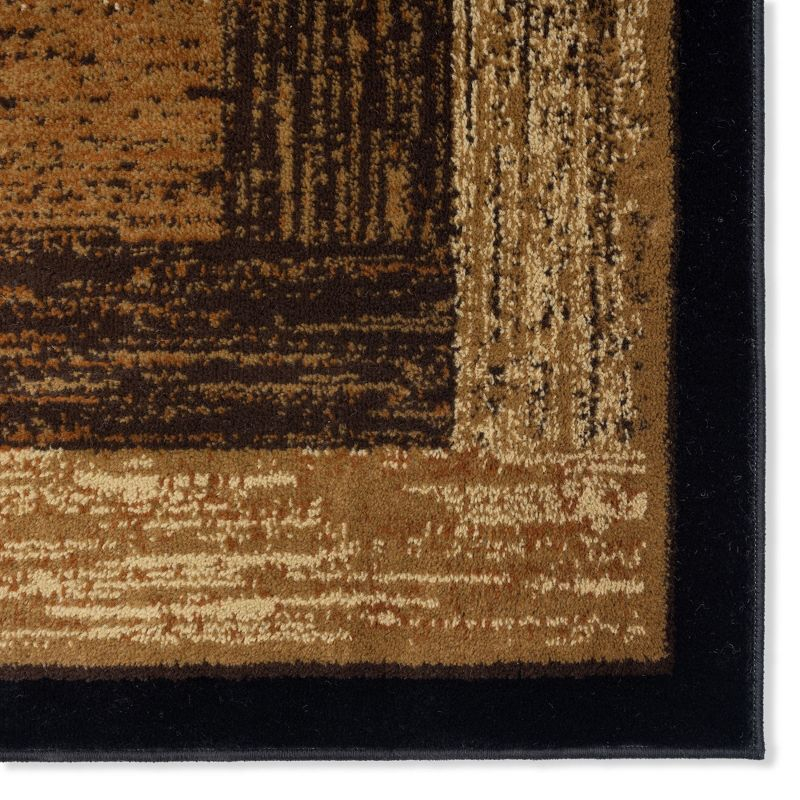 Home Dynamix Royalty Vega Contemporary Geometric Runner Area Rug, Black/Beige, 1'9"x7'2"