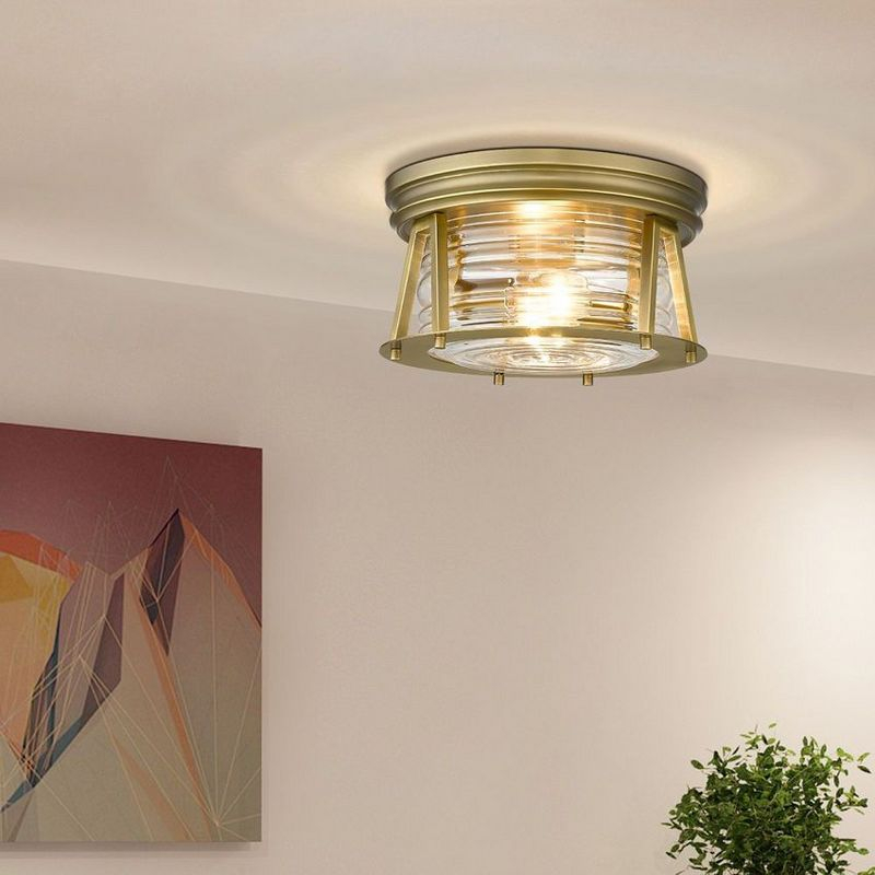 Z-Lite Cape Harbor 2 - Light Flush Mount in  Rubbed Brass