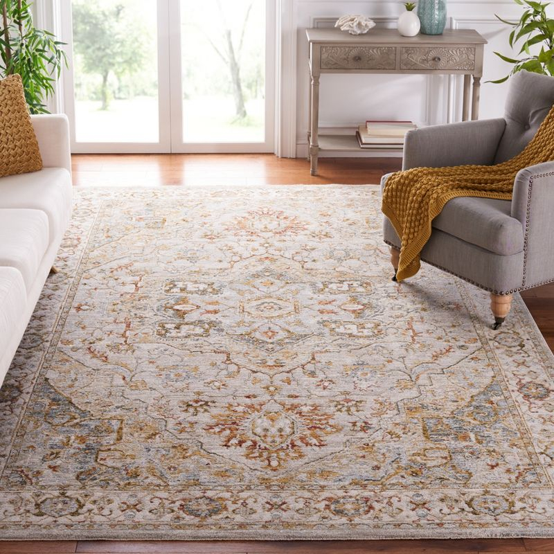 Hamilton HLT110 Power Loomed Area Rug - Gray/Blue - 6'7"x6'7" - Safavieh.