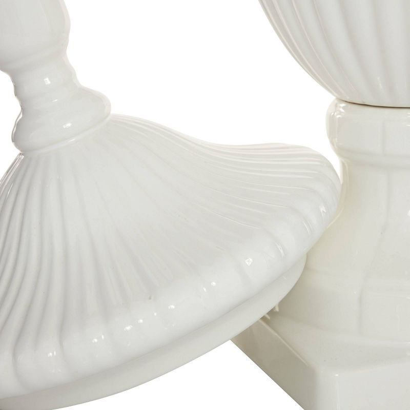 26" Modern Ceramic Urn Vase White - Olivia & May: Large Tabletop Decor, Novelty Design