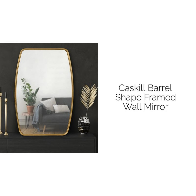 Kate & Laurel All Things Decor 18" x 48" Caskill Full Length Wall Mirror Gold : Modern Rectangle, MDF Frame, No Assembly Required