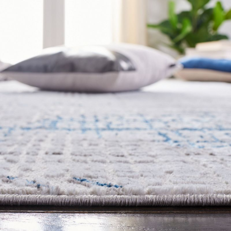Amelia ALA248 Power Loomed Area Rug - Grey/Blue - 6'7"x6'7" - Safavieh.