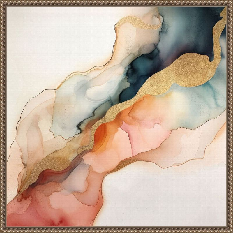 Amanti Art Abstracted Radiance I by Irena Orlov Canvas Wall Art Print Framed 22-in. W x 22-in. H.