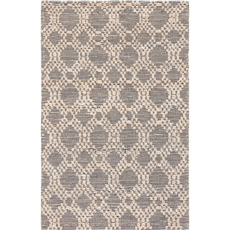 Natural Fiber NF383 Flat Weave Indoor Area Rug - Blush/Black - 6'x9' - Safavieh