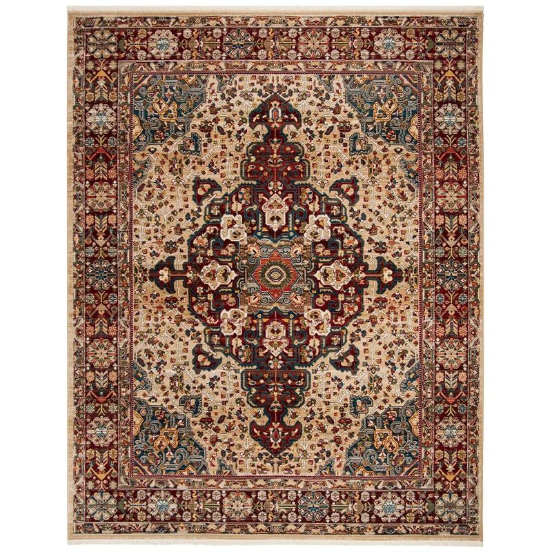 Kashan KSN305 Power Loomed Area Rug - Ivory/Red - 9'x12'6" - Safavieh