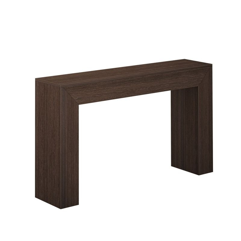 Plank+Beam Grand Console table, 56" Solid Wood Modern Sofa Table, Entryway Table for Hallway, Behind the Couch, Living Room, Foyer, Walnut Wirebrush