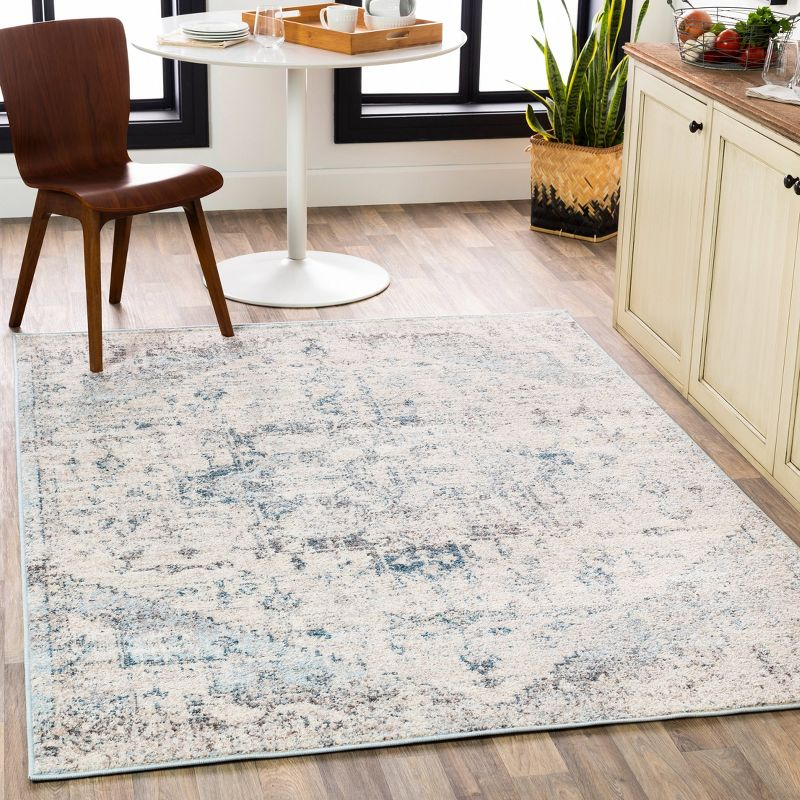 Livabliss 7'10"x10'3" Henderson Traditional Rugs Cream: Stain & Fade-Resistant, Medium Pile, Indoor Use
