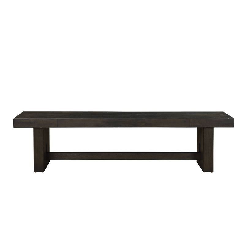 Acme Furniture Haddie Bench Distressed Walnut: Rectangular Wood Frame, Nailhead Trim, Seats 2