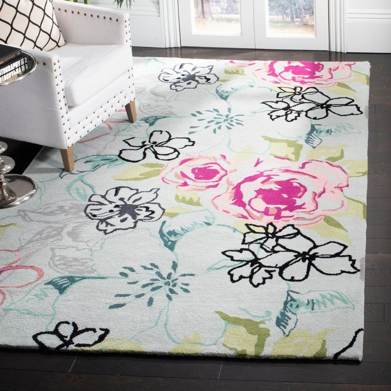 Wyndham WYD378 Hand Tufted Indoor Area Rug - Blue/Multi - 6'x9' - Safavieh.