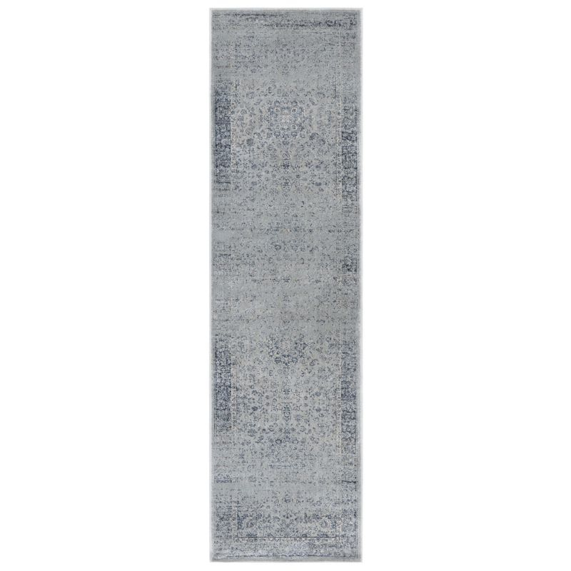 Vintage VTG113 Power Loomed Indoor Skid-Resistant Runner Rug - Light Blue - 2'2"x8' - Safavieh