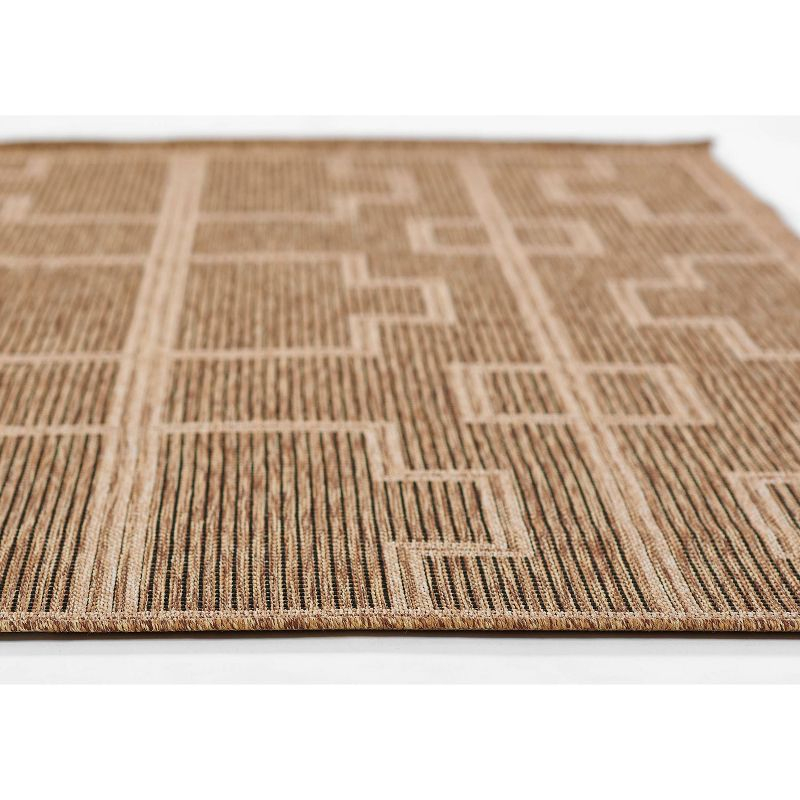 Momeni 3'3"x5' Hampton Zaid Machine Loomed Indoor/Outdoor Area Rug Natural: Geometric Pattern, Low Pile, Polypropylene