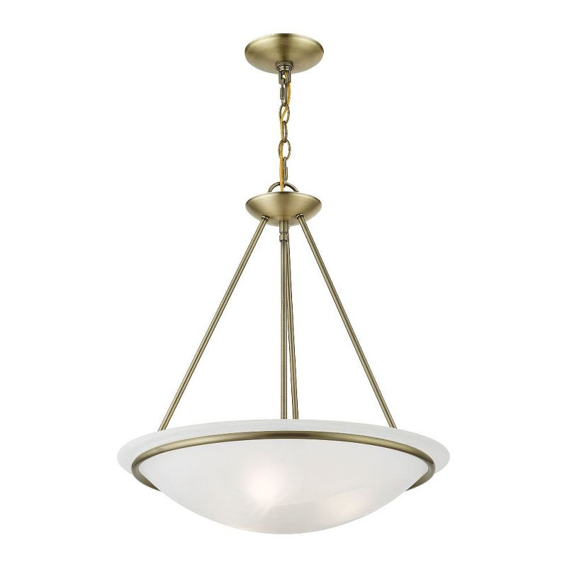Livex Lighting Newburgh 3 - Light Pendant in  Antique Brass