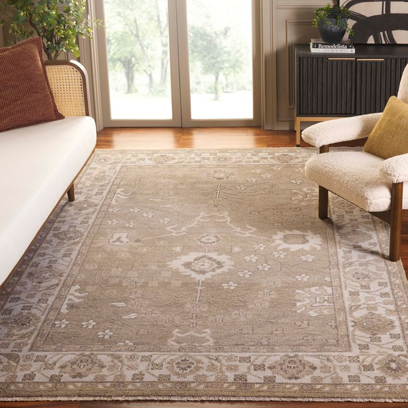 Izmir IZM134 Hand Knotted Area Rug - Gold/Ivory - 8'x10' - Safavieh